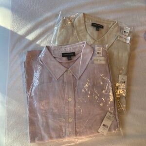 Lord & Taylor button-down linen shirts (new!) size L